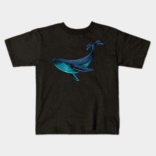 Big Whale Illustration Kids T-Shirt